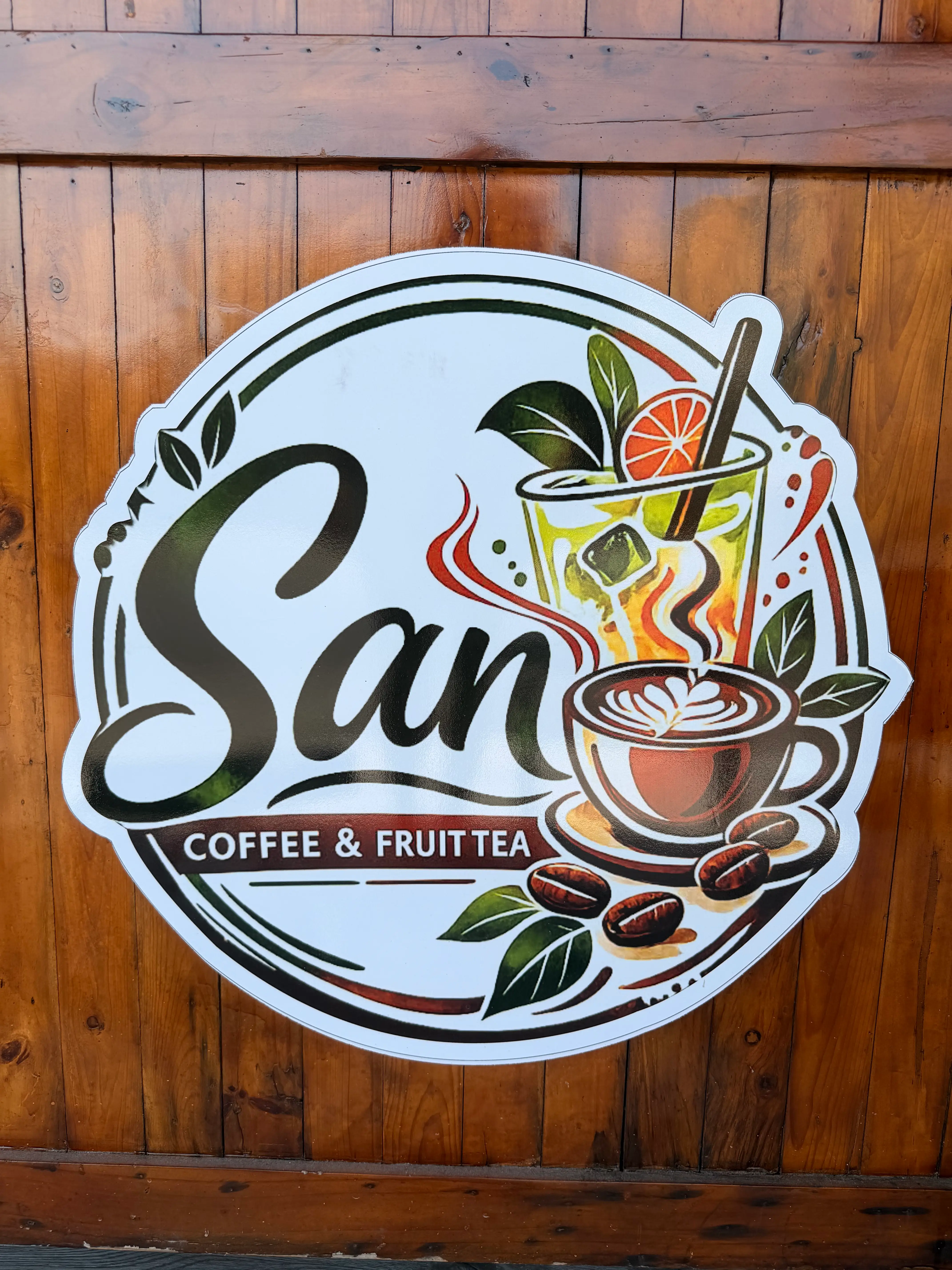 San Coffee & Fruit Tea Logo